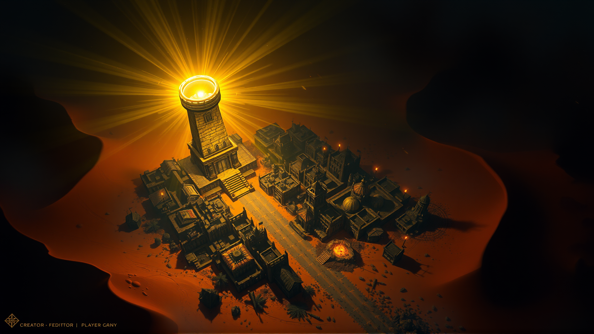 Town of FriginRain gameplay screenshot showing atmospheric world detail